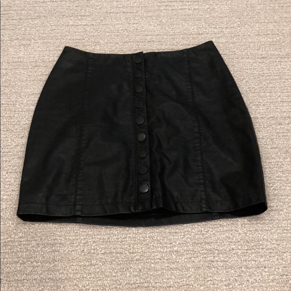 Leather miniskirt